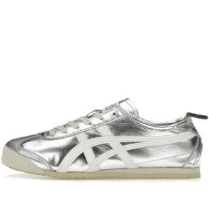 Silver and White Sneakers